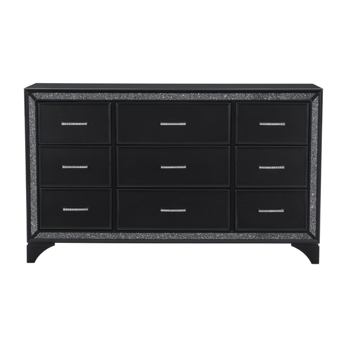 Home Elegance Salon Black Gold Silver Dresser HE-1572BK-5