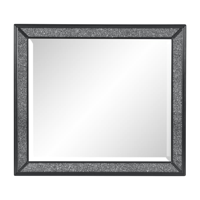 Home Elegance Salon Black Gold Silver Mirror HE-1572BK-6