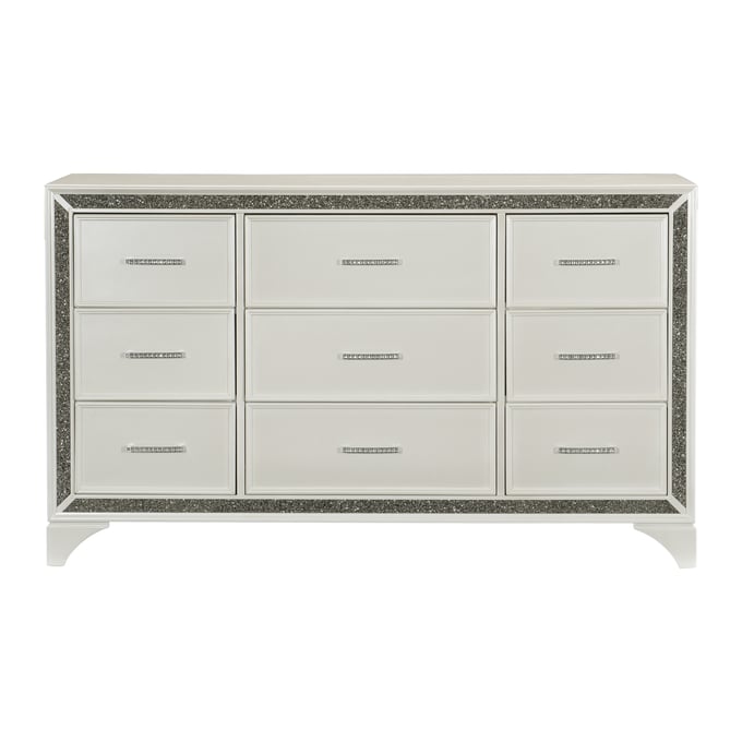 Home Elegance Salon White Gold Silver Dresser HE-1572W-5