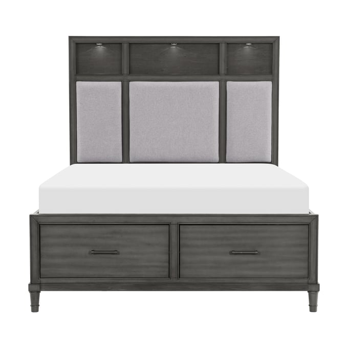 Home Elegance Wittenberry Gray Queen Platform Bed HE-1573-1