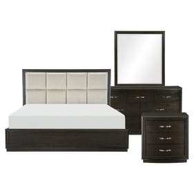 Home Elegance Hodgin Brown 4pc Bedroom Set With King Bed