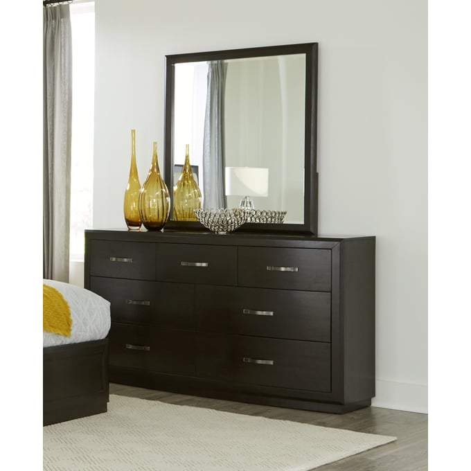 Home Elegance Hodgin Brown Dresser And Mirror HE-1575-5-DRMR