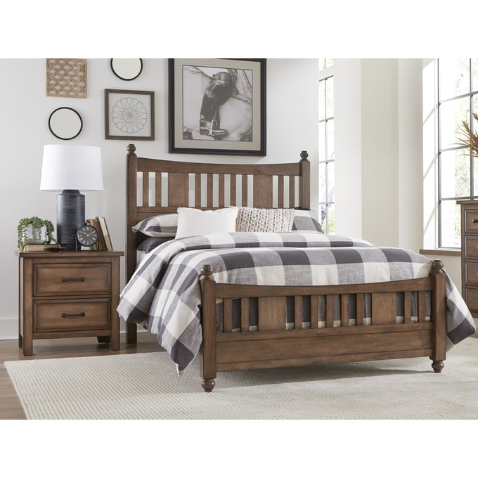 Home Elegance Brevard Brown 2pc Bedroom Set With King Bed HE-1584K-1EK-BR-S1