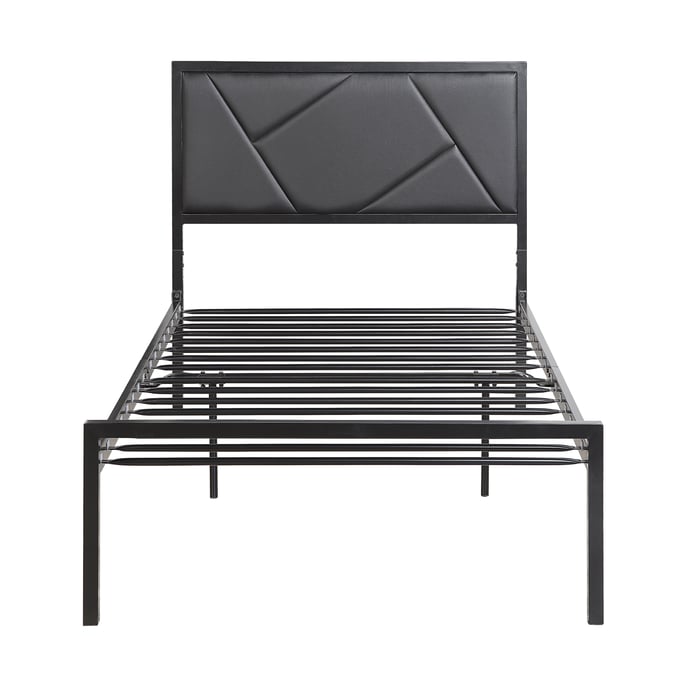 Home Elegance Rhea Black Twin Platform Bed HE-1602BKT-1