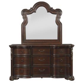 Home Elegance Royal Highlands Rich Cherry Dresser and Mirror