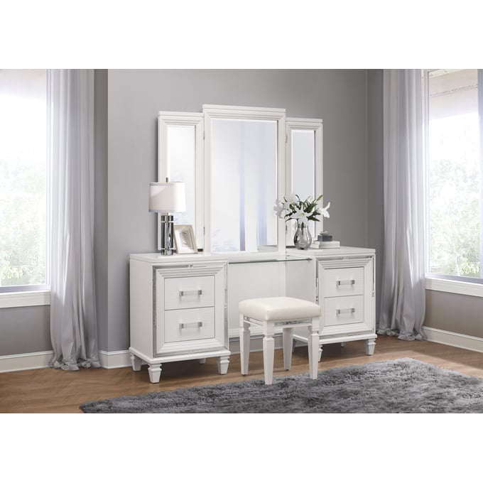 Homelegance Tamsin White Metallic Vanity