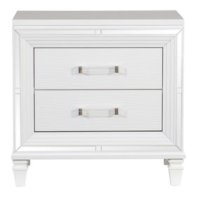 Home Elegance Tamsin White Transparent Night Stand