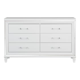 Home Elegance Tamsin White Transparent Dresser