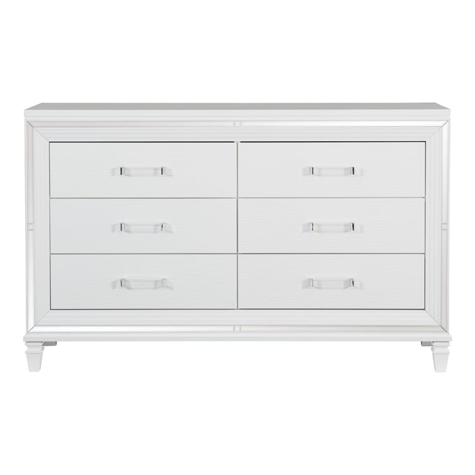 Home Elegance Tamsin White Transparent Dresser HE-1616W-5