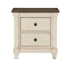 Home Elegance Weaver Brown White Night Stand