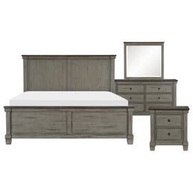 Home Elegance Weaver Brown Gray 4pc Bedroom Set With King Bed