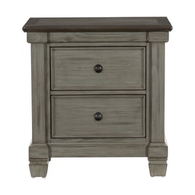 Home Elegance Weaver Brown Gray Night Stand