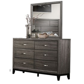 Home Elegance Davi Gray Dresser and Mirror