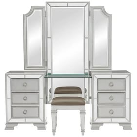 Home Elegance Avondale Silver Vanity Set