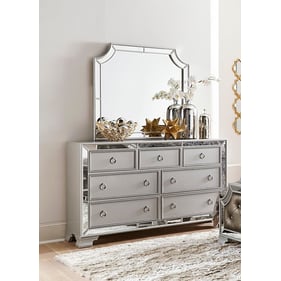 Home Elegance Avondale Silver Dresser and Mirror