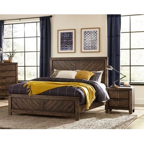 Home Elegance Parnell Distressed Wood 2pc Bedroom Set with King Bed