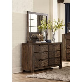 Home Elegance Parnell Distressed Wood Dresser and Mirror