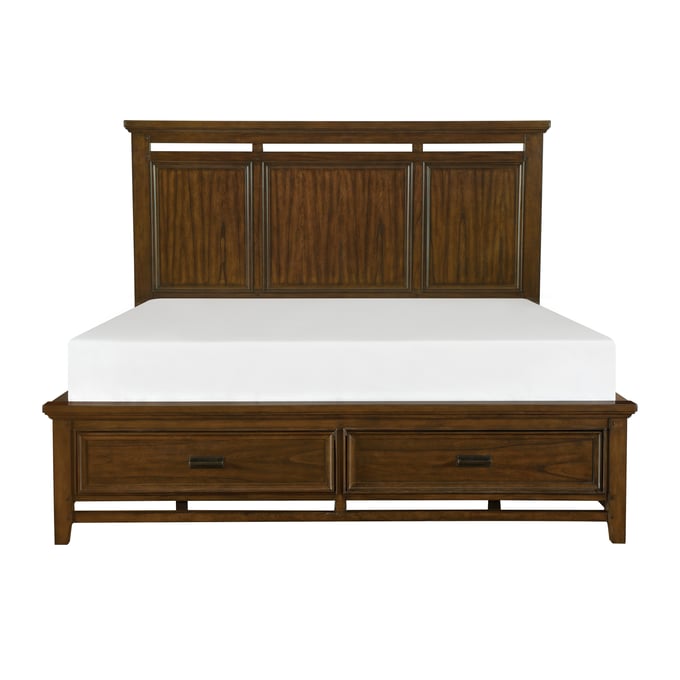 Home Elegance Frazier Park Brown Cherry Queen Storage Bed HE-1649-1