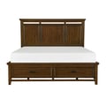 (3)Queen Platform Bed with Footboard Storage