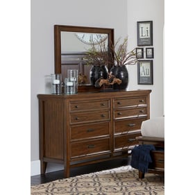 Home Elegance Frazier Park Dark Cherry Dresser and Mirror