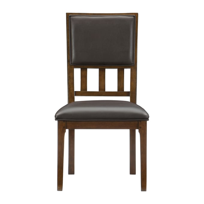 2 Home Elegance Frazier Park Brown Cherry Side Chairs HE-1649S