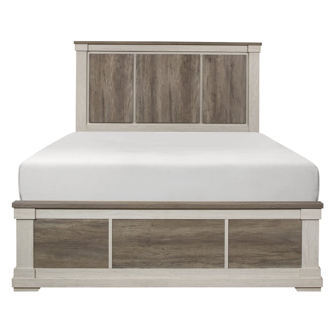 Home Elegance Arcadia Gray White Queen Bed HE-1677-1