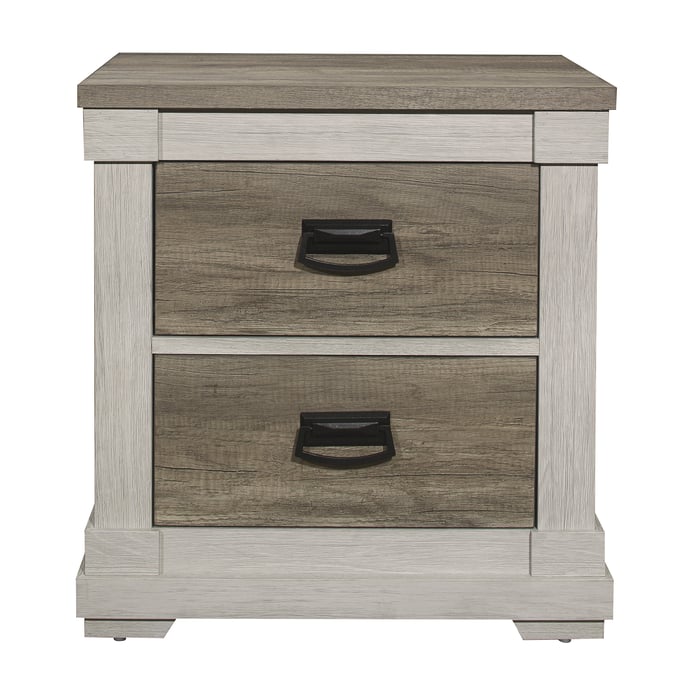 Home Elegance Arcadia Gray White Night Stand HE-1677-4