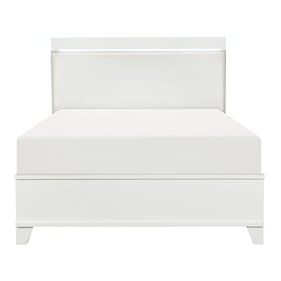 Home Elegance Kerren White LED Lighting Queen Bed