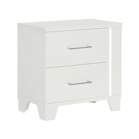 Home Elegance Kerren White LED Lighting Night Stand