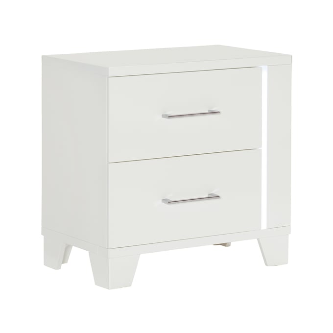 Home Elegance Kerren White LED Lighting Night Stand HE-1678W-4