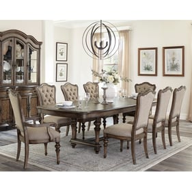 Home Elegance Heath Court Brown 9pc Dining Room Set