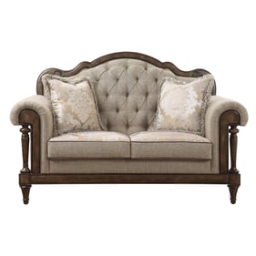 Home Elegance Heath Court Brown Love Seat