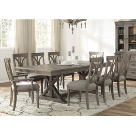 Home Elegance Cardano Light Brown Gray 9pc Dining Room Set