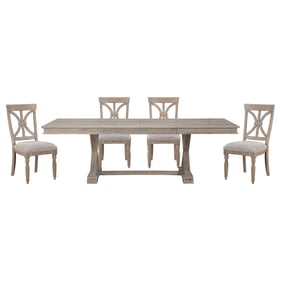 Home Elegance Cardano Light Brown Gray 5pc Dining Room Set