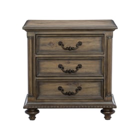 Home Elegance Rachelle Brown Gray Night Stand