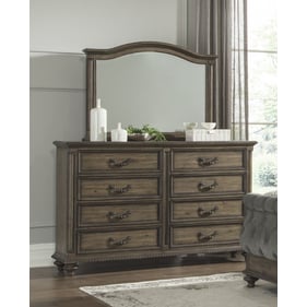 Home Elegance Rachelle Brown Gray Dresser And Mirror