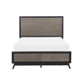 Home Elegance Raku Black Gray Queen Storage Bed