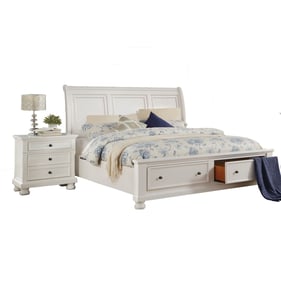 Home Elegance Laurelin White 2pc Bedroom Set with Queen Bed