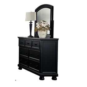 Home Elegance Laurelin Black Dresser and Mirror