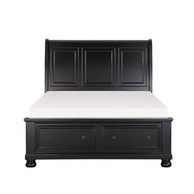 Home Elegance Laurelin Black King Sleigh Storage Bed