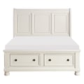 (3)Eastern King Sleigh Platform Bed with Footboard Storage