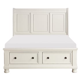 Home Elegance Laurelin White Queen Sleigh Storage Bed