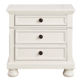 Home Elegance Laurelin White Hidden Drawer Night Stand