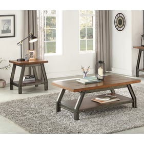 Home Elegance Holverson Brown Gray 3pc Coffee Table Set