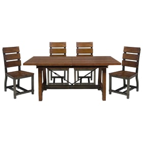 Home Elegance Holverson Gray Brown 5pc Dining Room Set