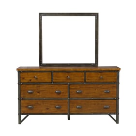 Home Elegance Holverson Rustic Brown Dresser and Mirror