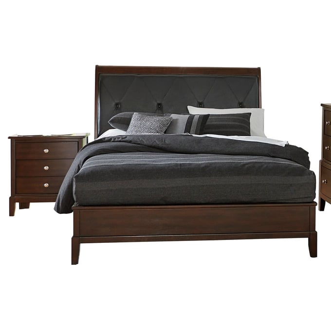 Home Elegance Cotterill Cherry 2pc Bedroom Set with King Bed HE-1730-BR-S2