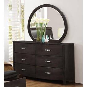 Home Elegance Lyric Grey Dresser and Mirror