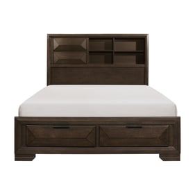 Home Elegance Chesky Espresso Queen Storage Bed