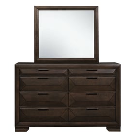 Home Elegance Chesky Warm Espresso Dresser and Mirror